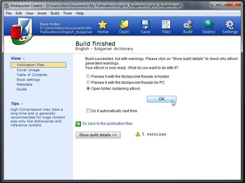 Build(4/4): All is done!