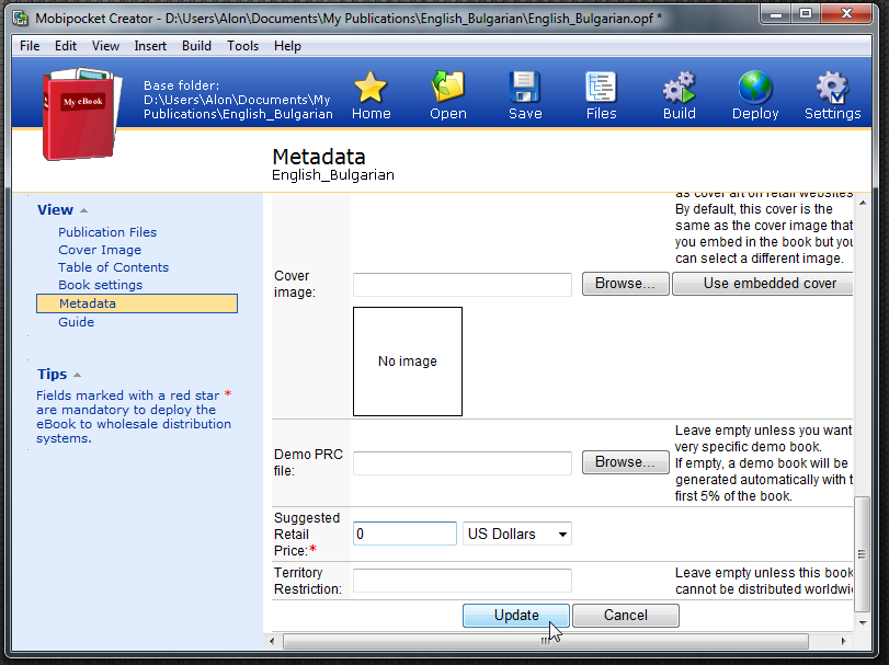 Metadata(2/2): Set the retail price :-)